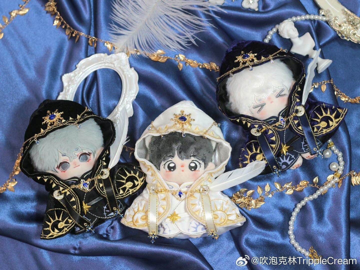 娃衣-吹泡克林 神殿祭司10cm-白+黑