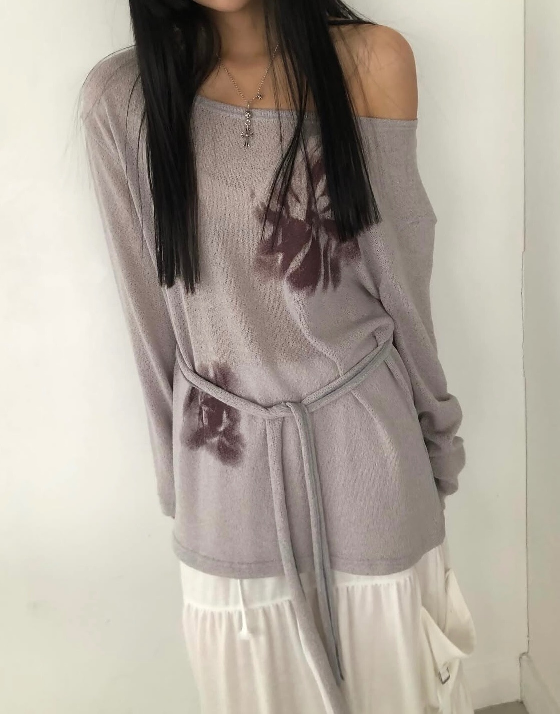 慵懶質感印花掛脖set💌（現）