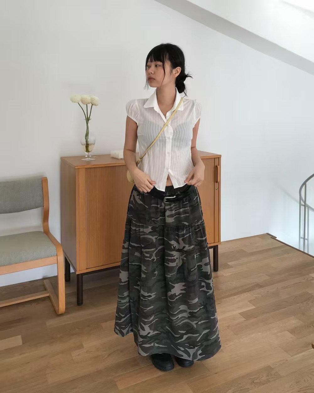 輕野韓感迷彩裙🪖（軍綠現貨）