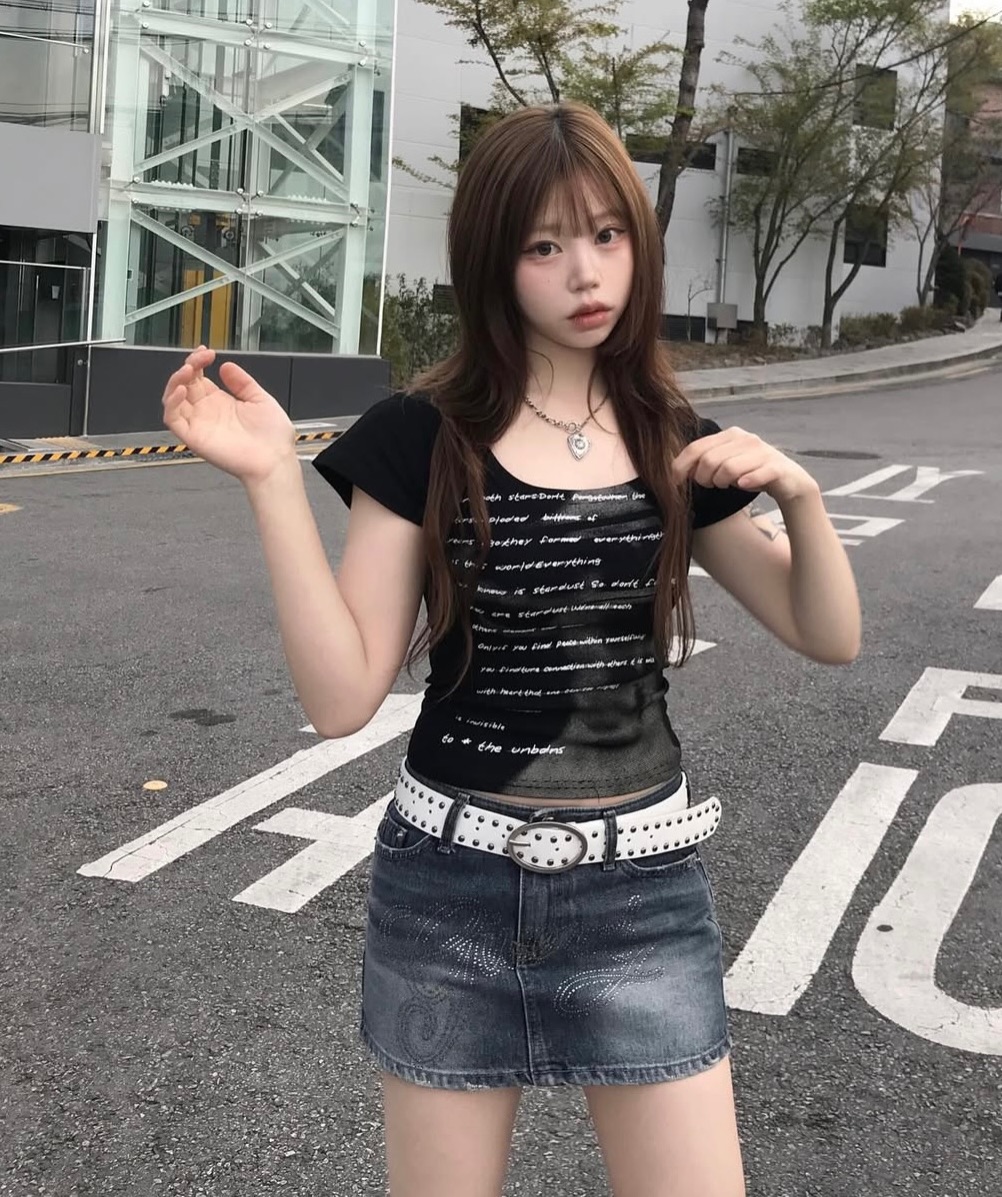 韓女酷酷復古水鑽裙🪬（m現貨）