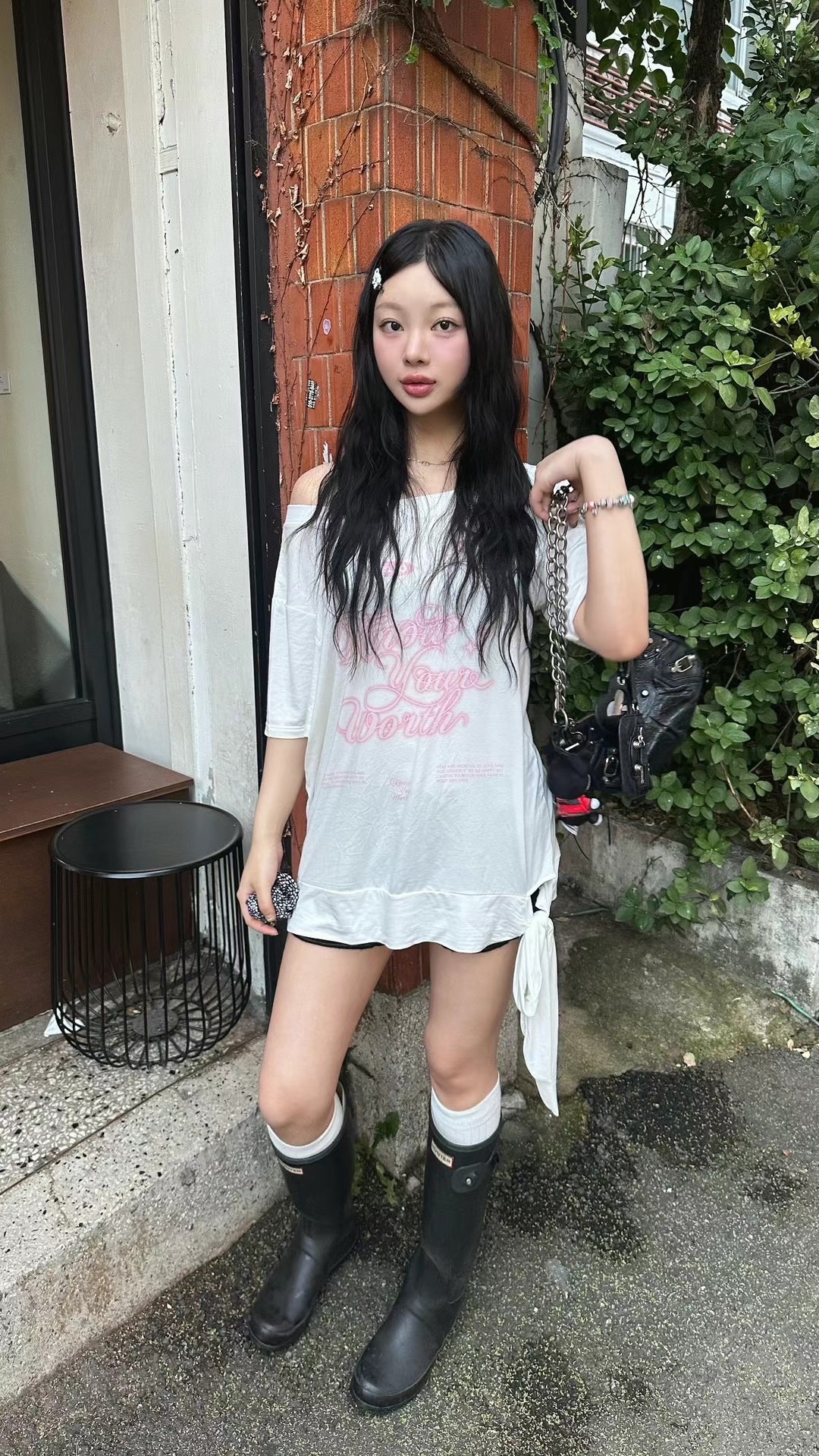 設計師款 Barbie斜肩造型T👱🏻‍♀️🎀