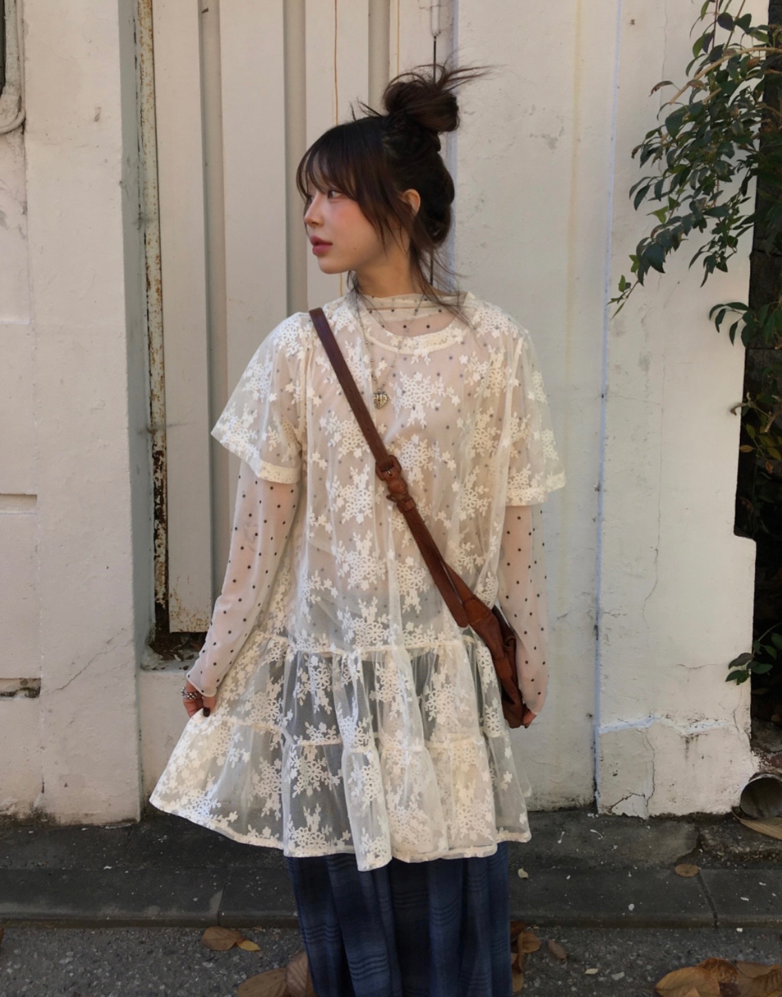 雪花澎澎蕾絲外罩❄️