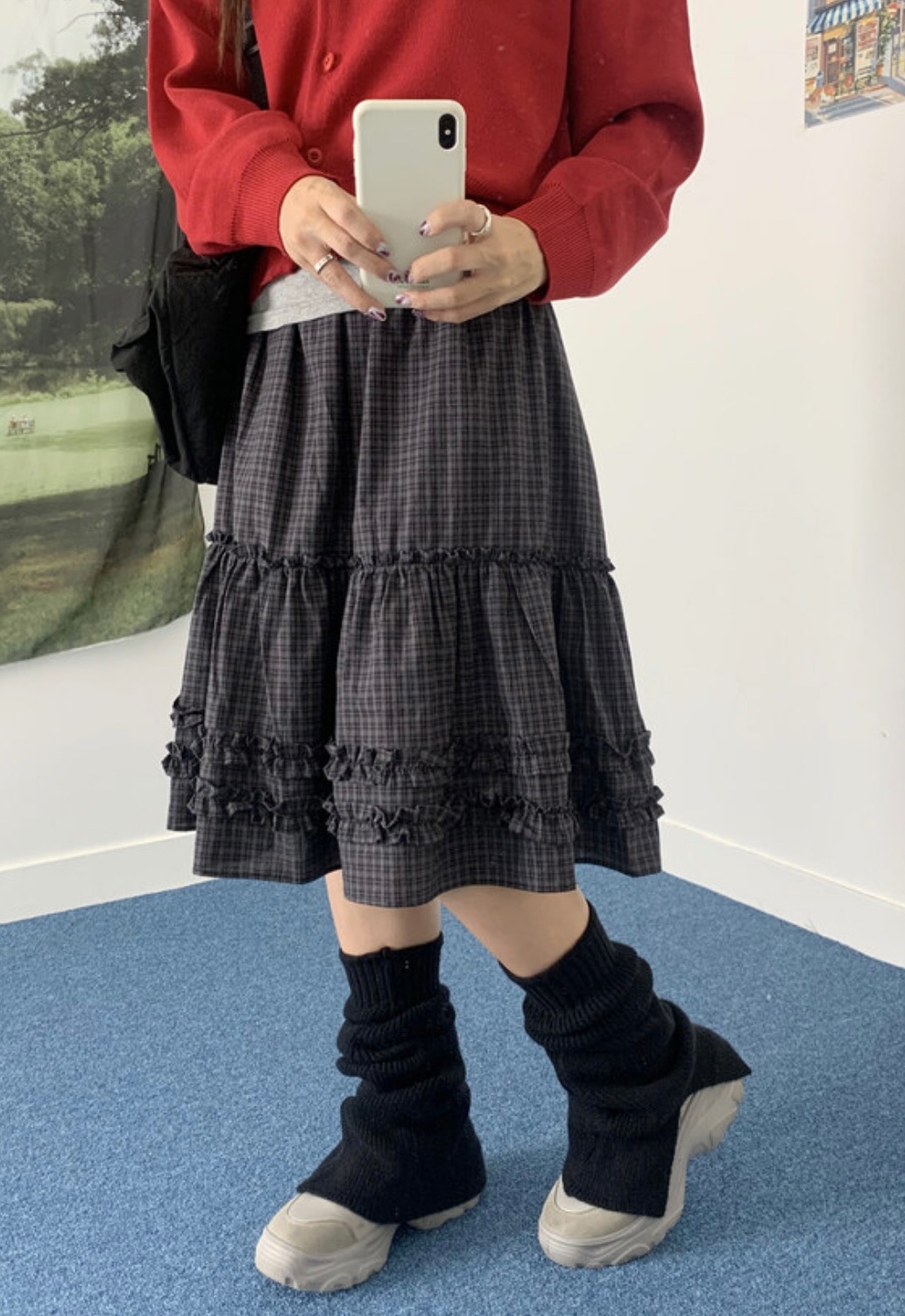 格紋蛋糕花邊裙🧁