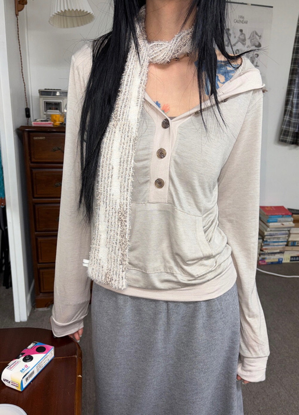 微透天絲連帽top🧃