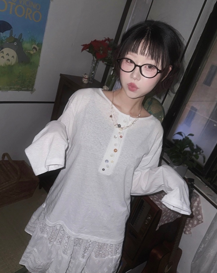 復古鈕扣清爽top🥚