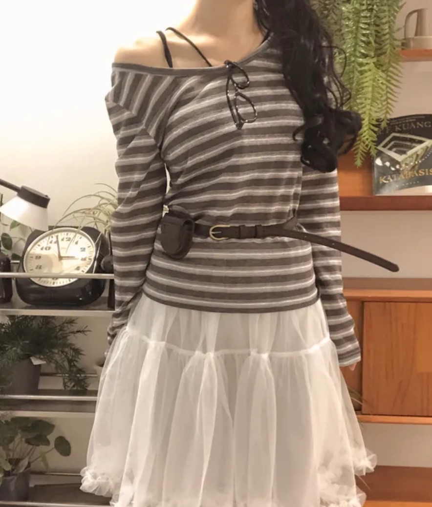 條紋修身top 🧩