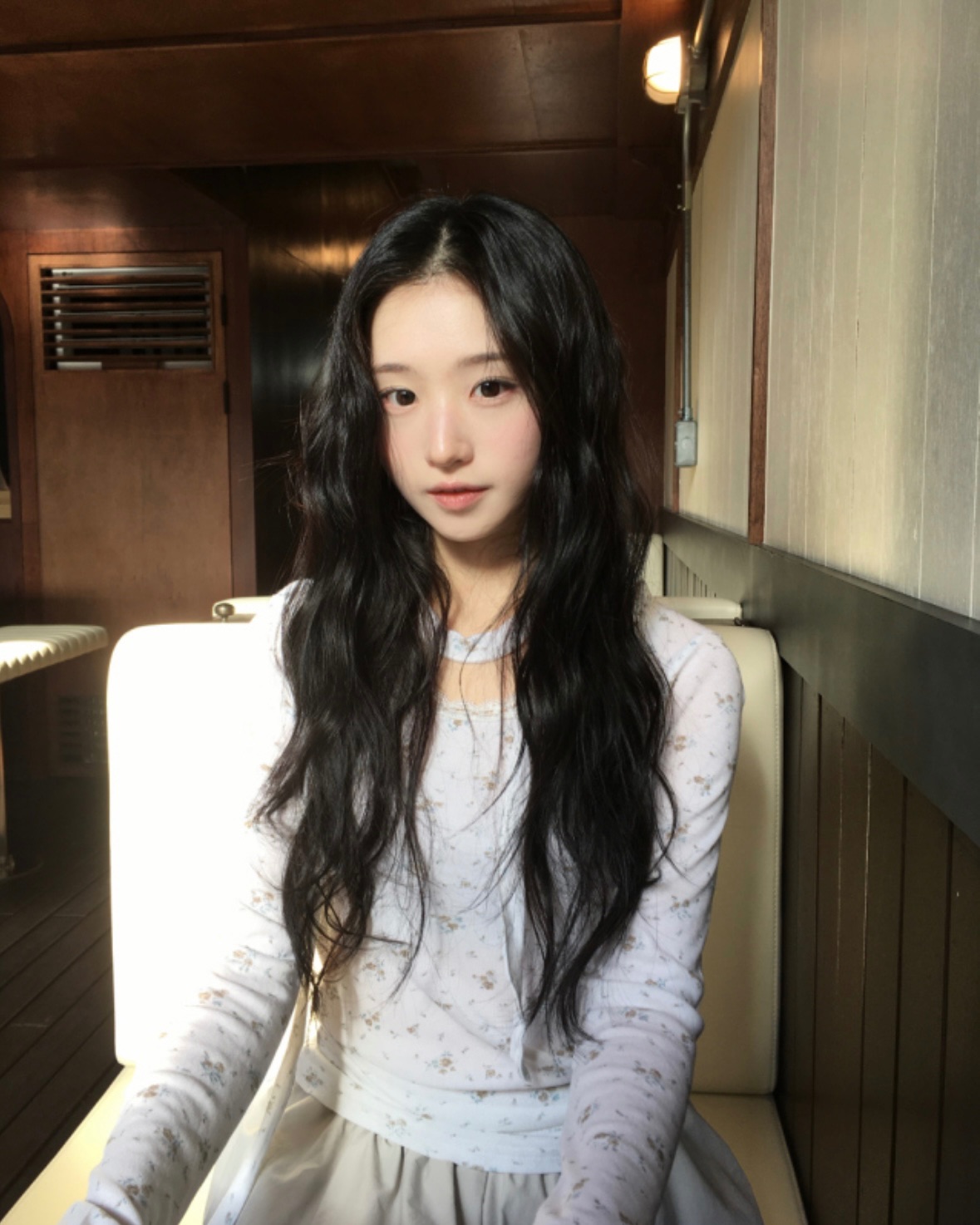 碎花掛脖薄透top 🫧