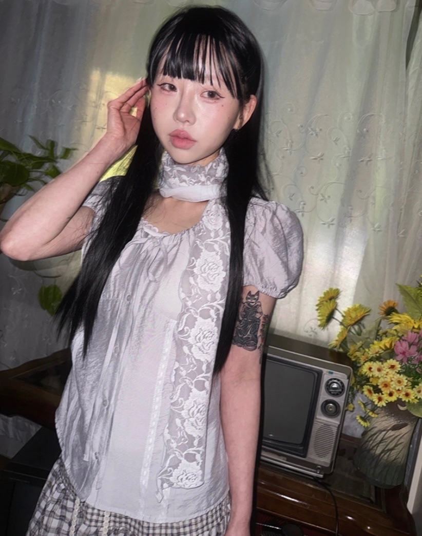 質感澎袖蕾絲bl🍇