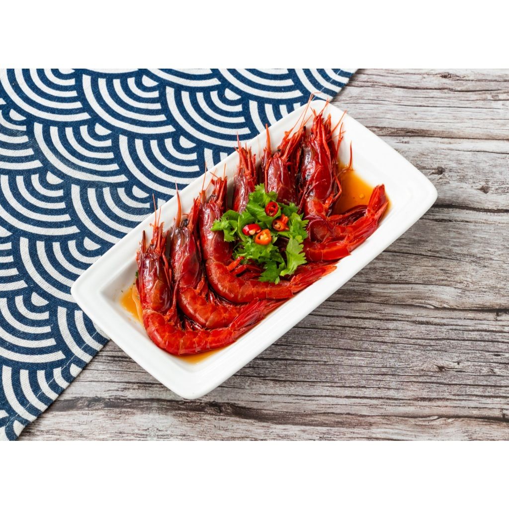 生醃鮮甜胭脂蝦（中）12~14尾/份/超紅熱賣商品/宜蘭大溪漁港新鮮進貨