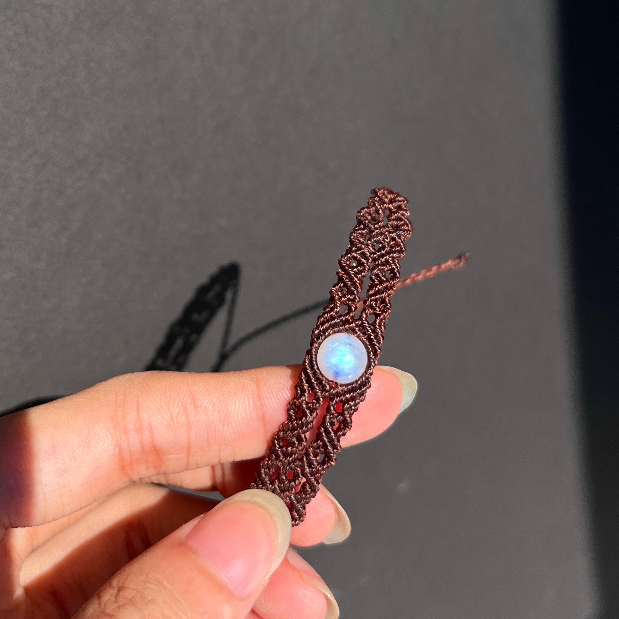 月光石圖騰編織手鍊