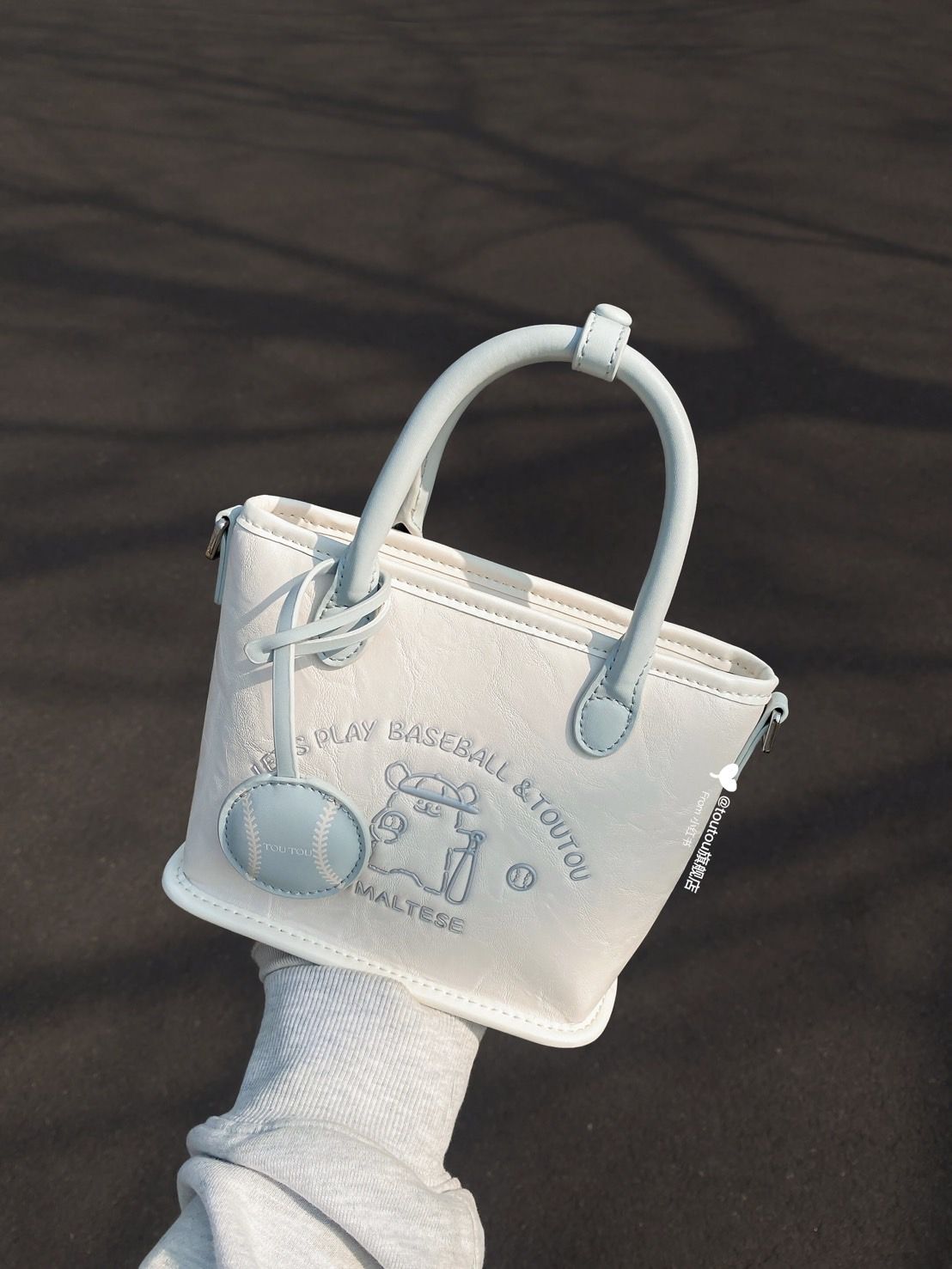 ＜預購＞ TOU TOU x 線條小狗正版授權 棒球小狗 托特包