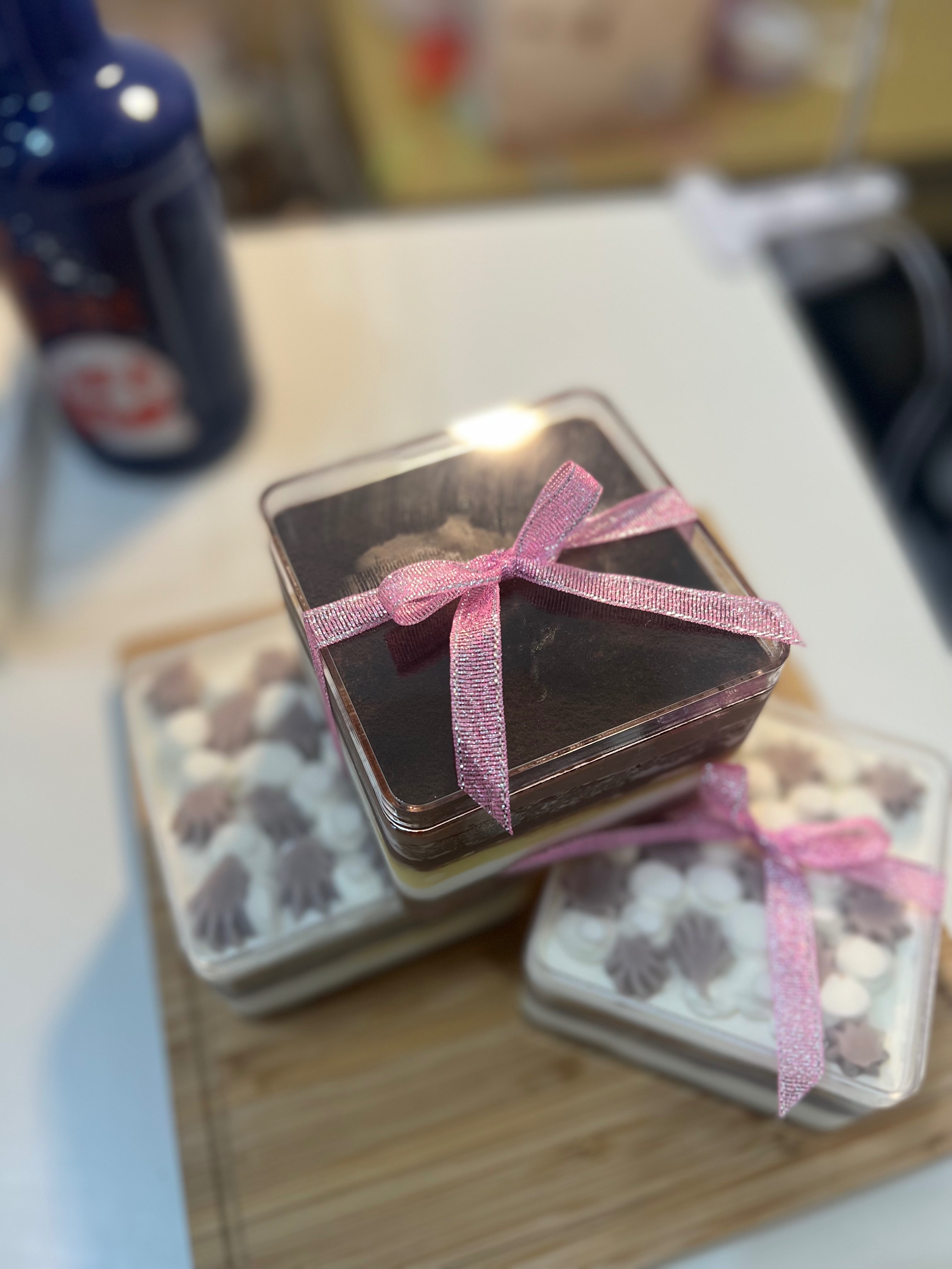 法芙娜巧克力酒漬櫻桃布丁蛋糕盒