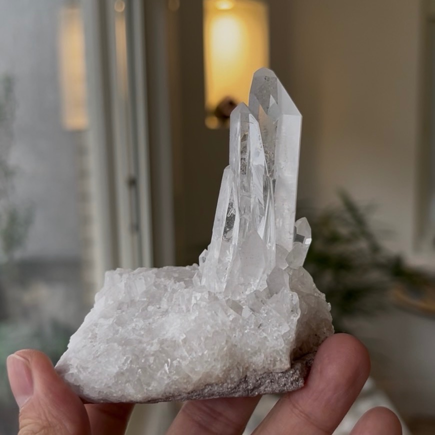好能量x淨化力強的白水晶簇_A02，排負能量＆顯化必備
