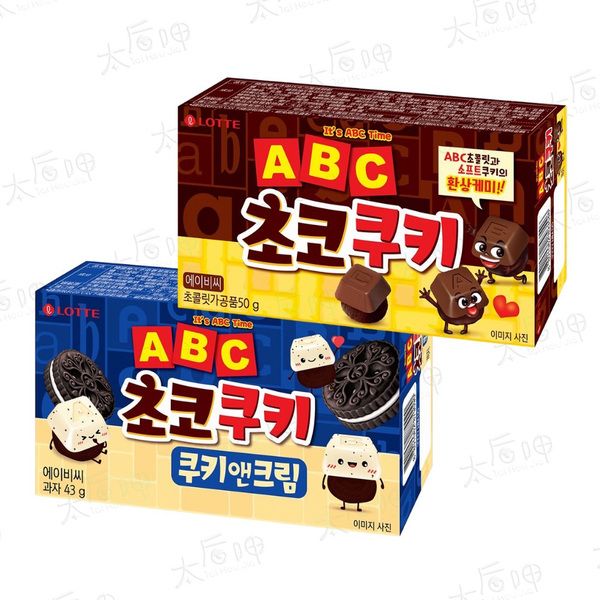 【太后呷】樂天LOTTE/字母巧克力餅乾（巧克力/香草可可）