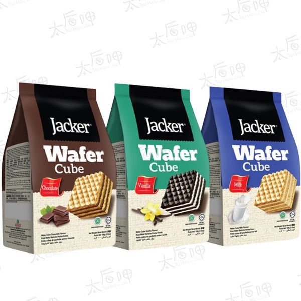 【太后呷】Jacker傑可方形威化酥/香草/牛奶/巧克力/100g