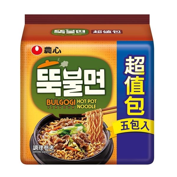 【太后呷】農心/石鍋烤肉風味麵/115g*5入