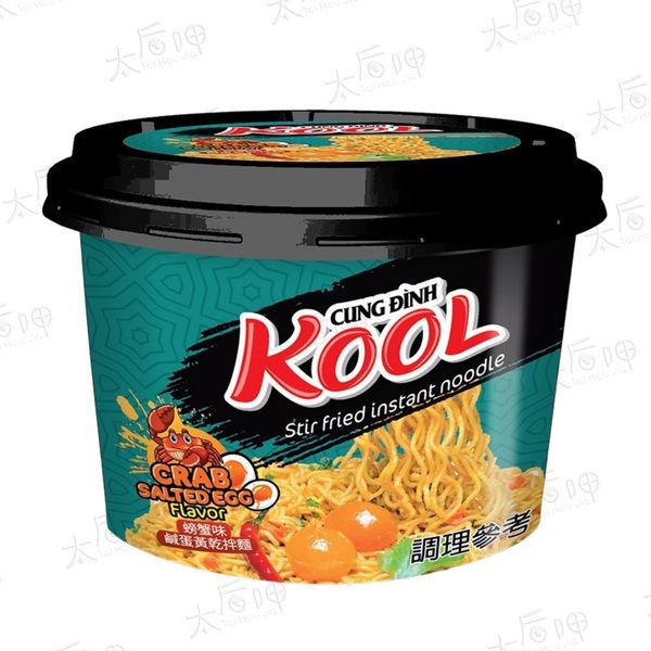 【太后呷】KOOL 螃蟹味鹹蛋黃乾拌碗麵/92g