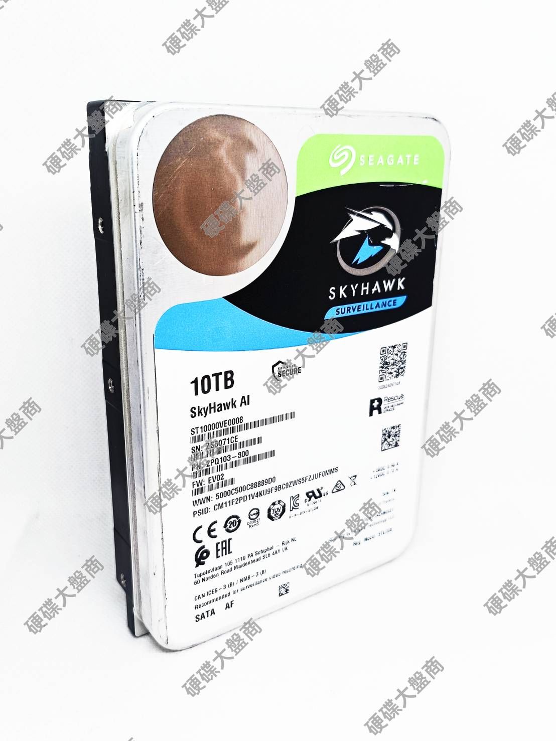 #監視器專用 Seagate希捷 SkyHawk AI 監控鷹AI 10TB 3.5吋 SATAIII 7200轉監控碟