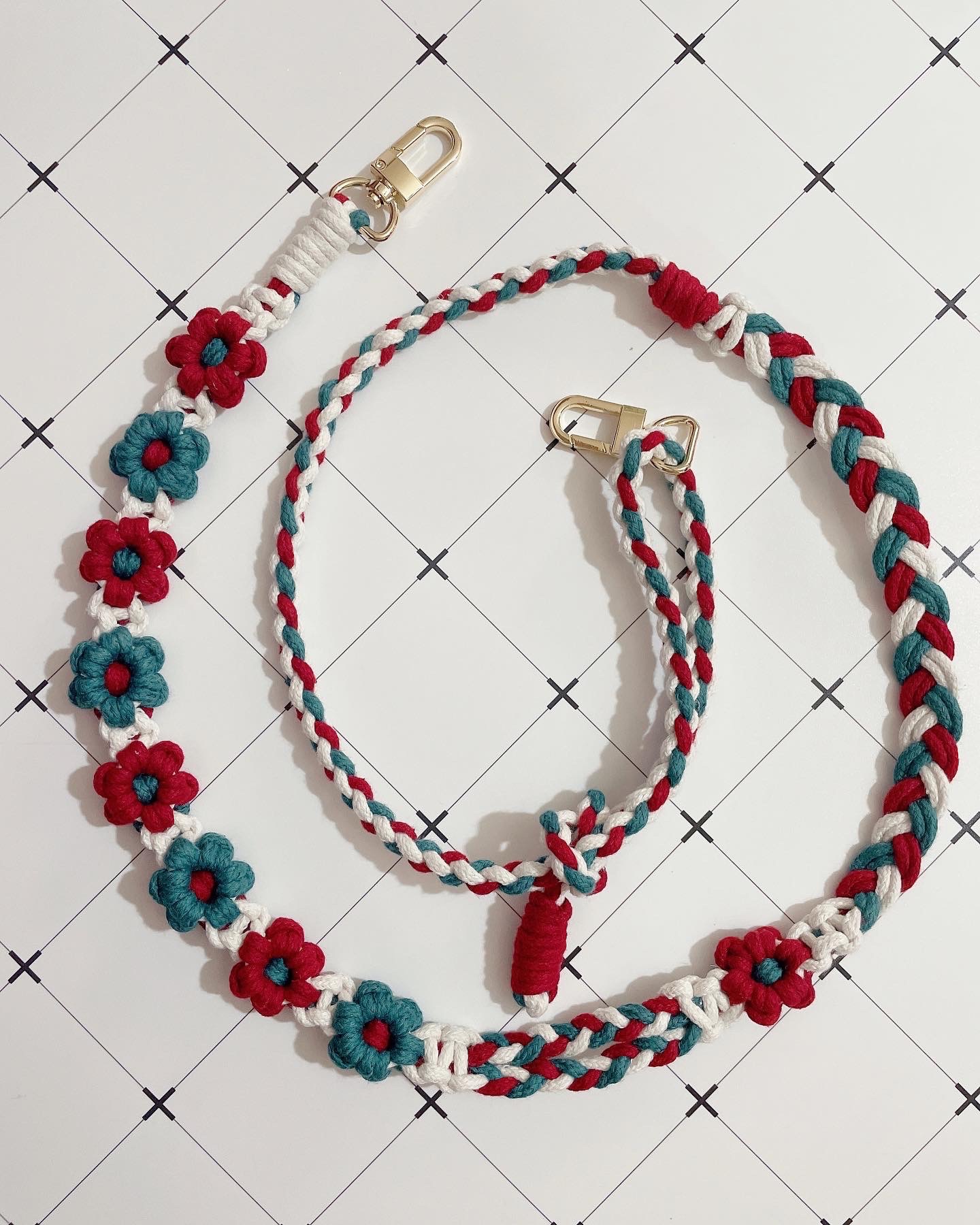 聖誕節花花手機掛繩 可調節 聖誕禮物