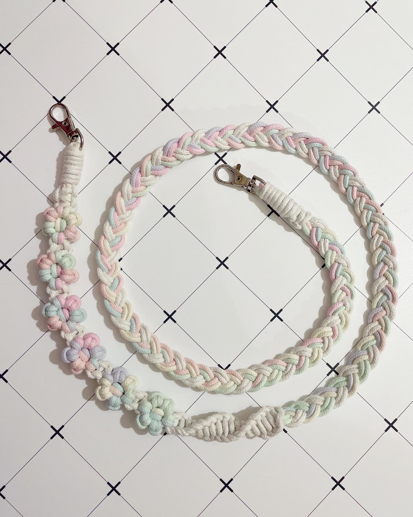 漸層款編織手機掛繩 手機繩 花花編織 花花手機掛繩