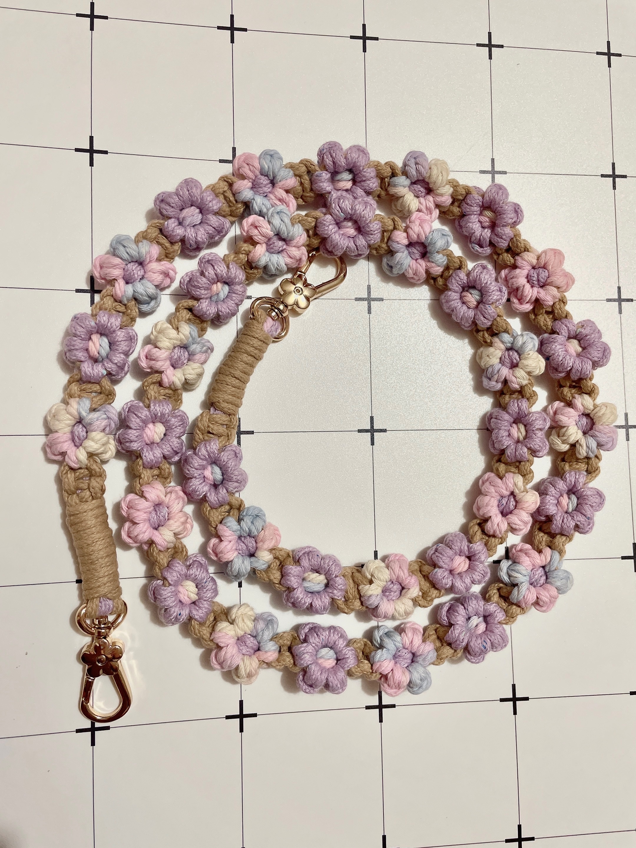 客訂全花手機掛繩 漸層紫羅蘭