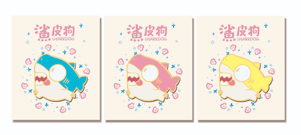 鯊皮狗金屬徽章