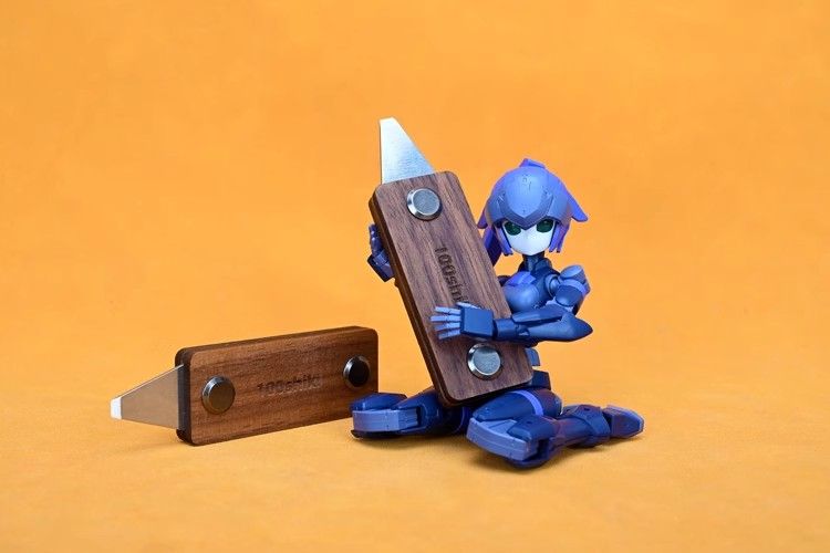 原木胡桃木 開件器＜雙刃打薄平口不傷件＞