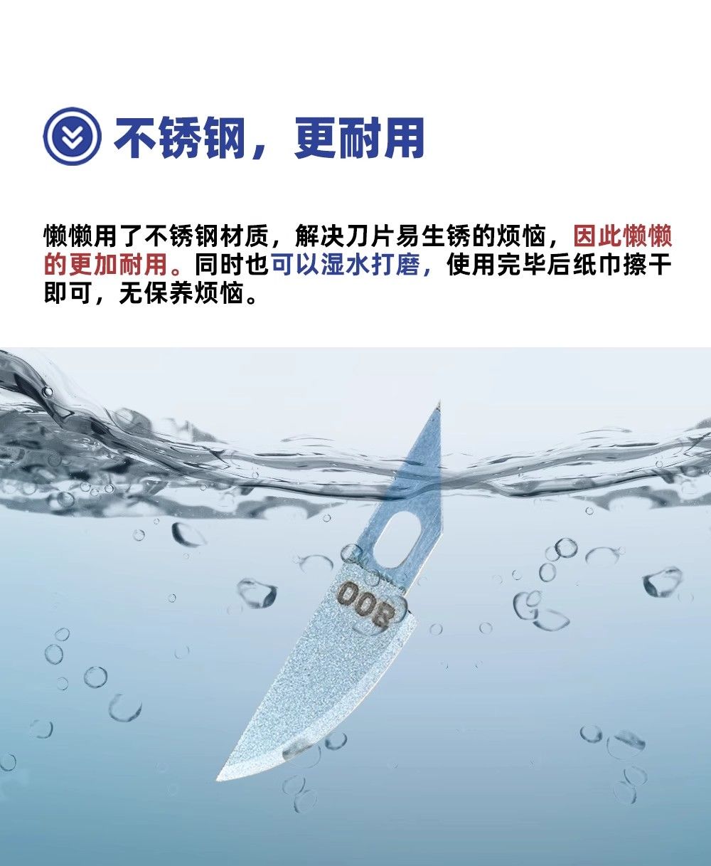 懶懶同學＂不鏽鋼＂筆刀型金鋼砂挫刀