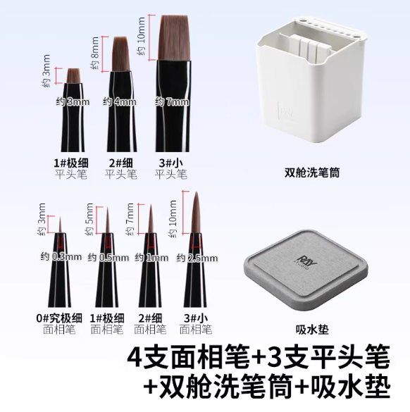 RAY的模型世界雙艙洗筆筒吸水墊+RAY銷售前三上色筆 雙十一活動