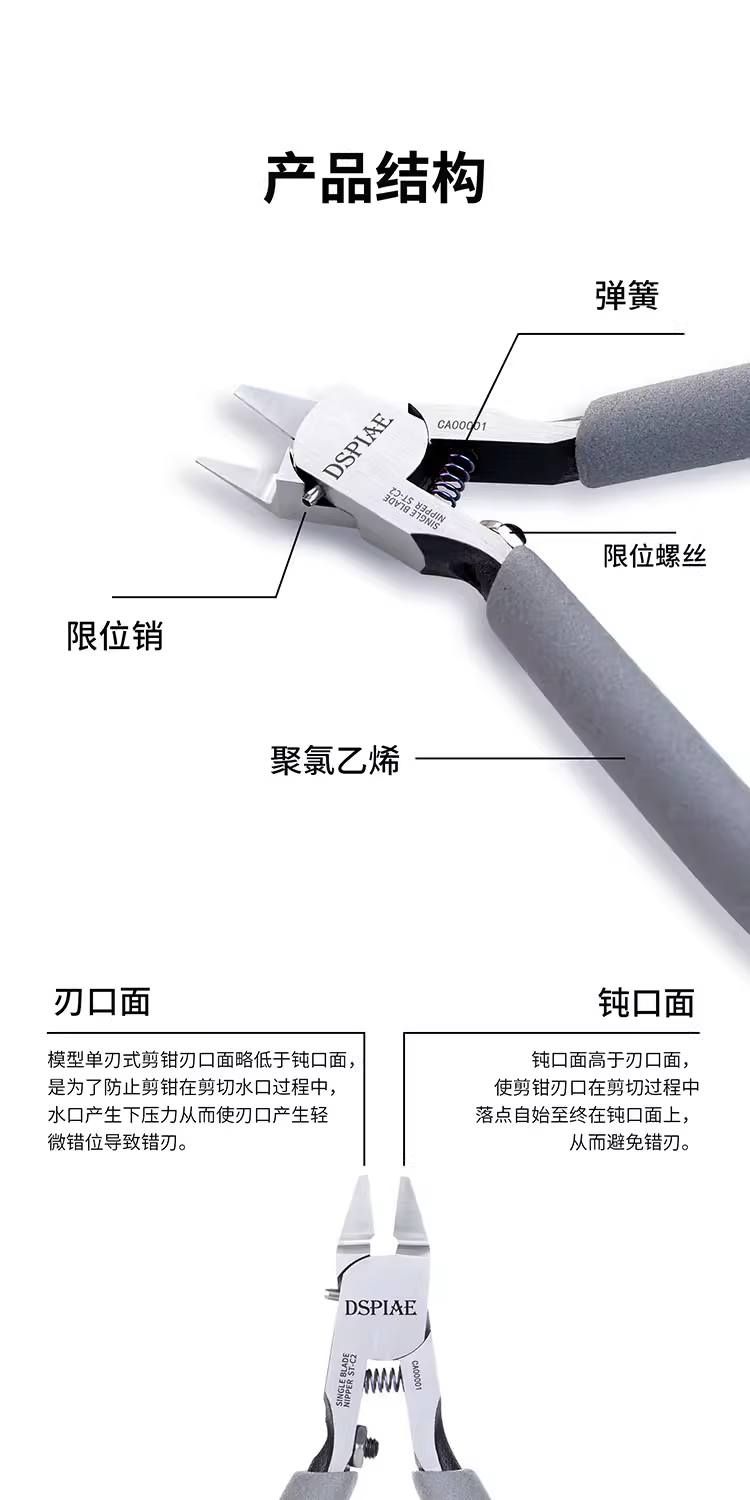 DSPIAE/迪斯派最新小灰單刃剪鉗ST-C2