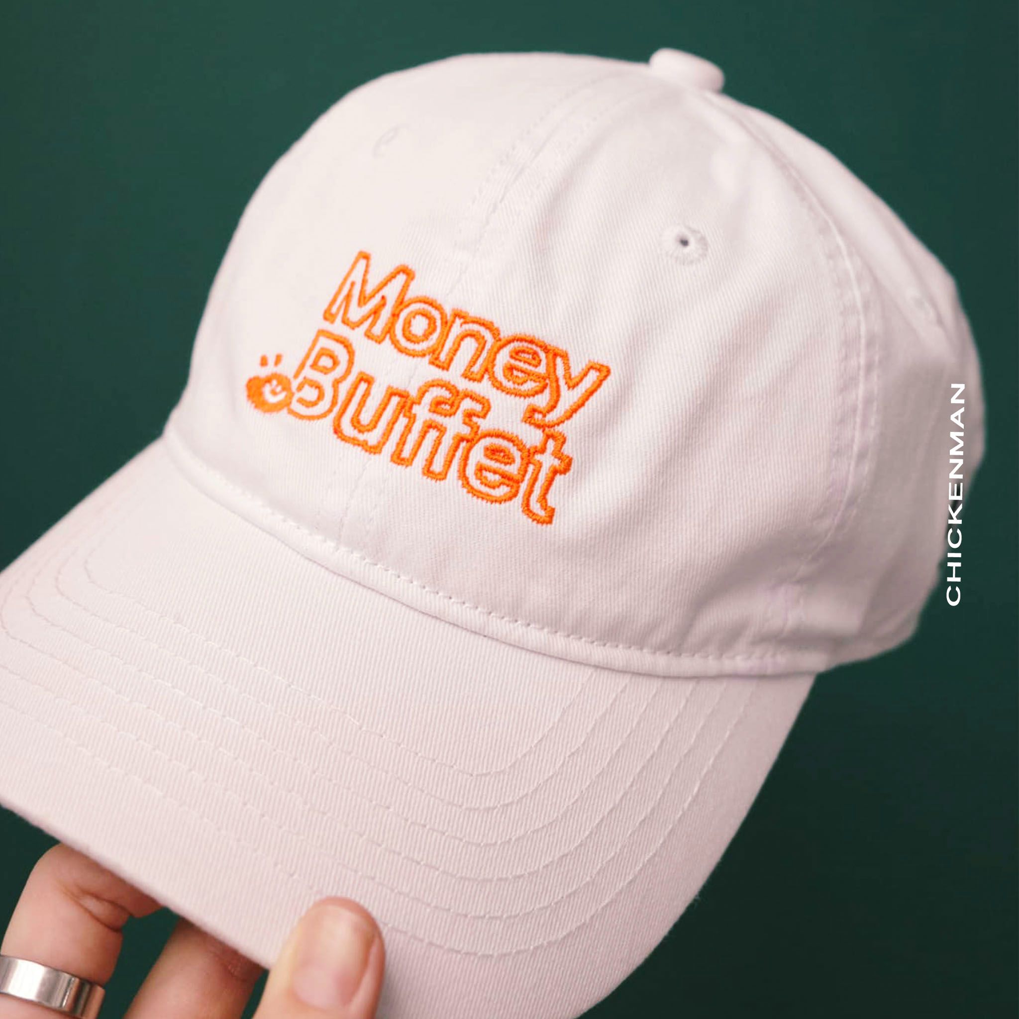 Money Buffet 水洗棒球帽white