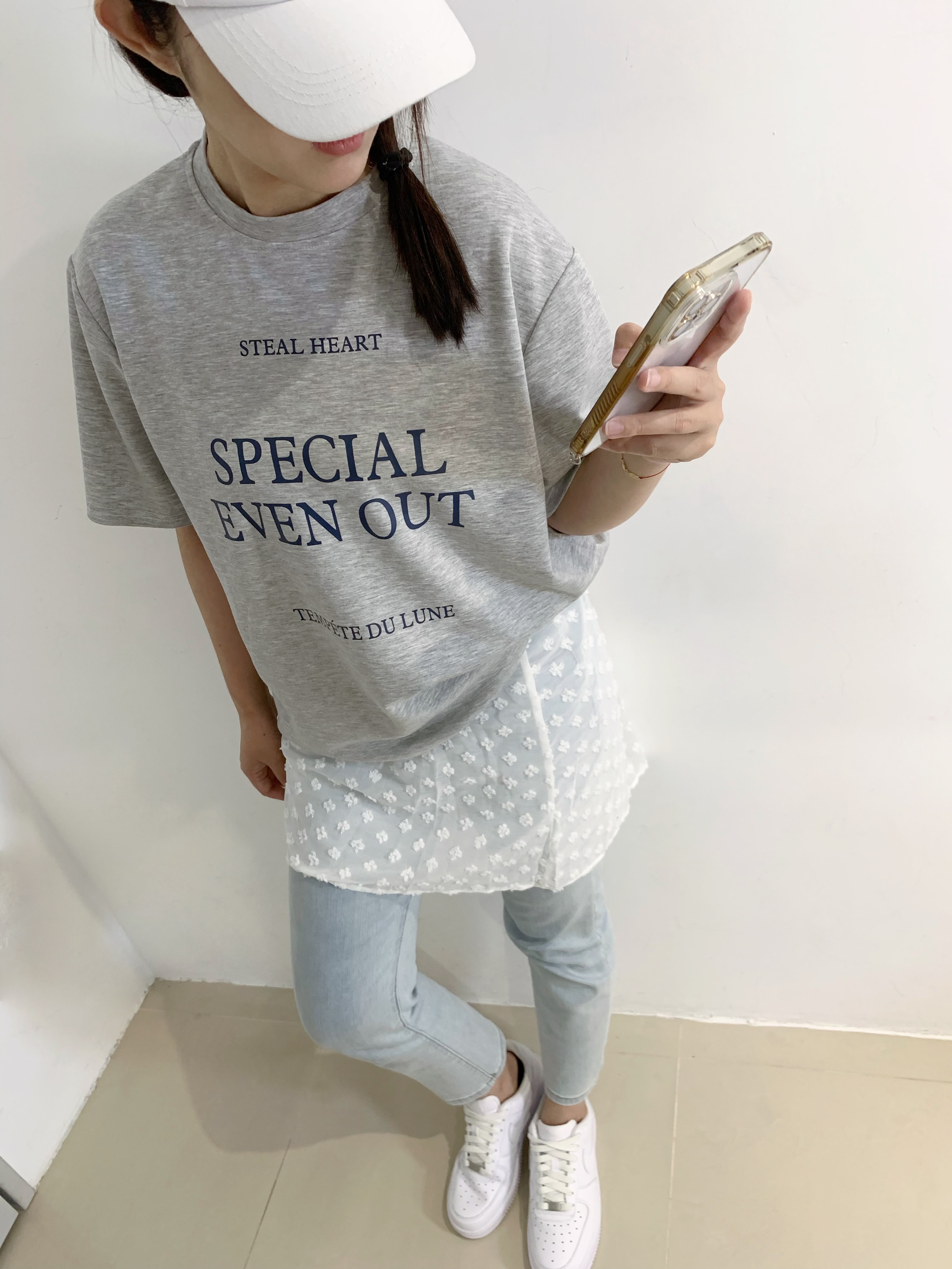 為之一亮 立體小花韓系薄紗屁簾  SS19