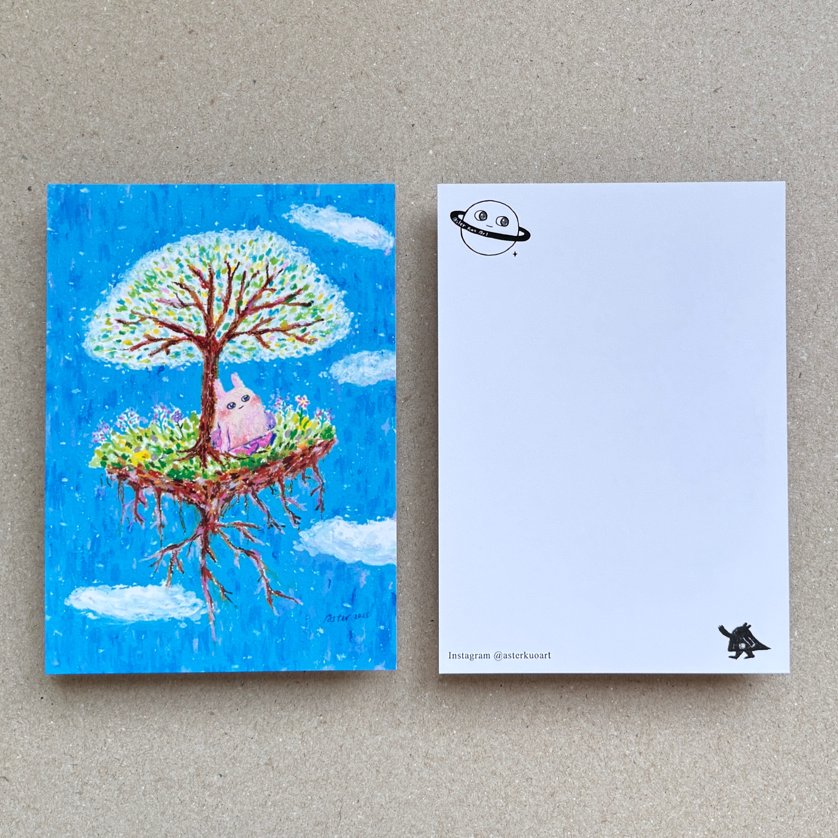「飄浮在空中的樹」明信片