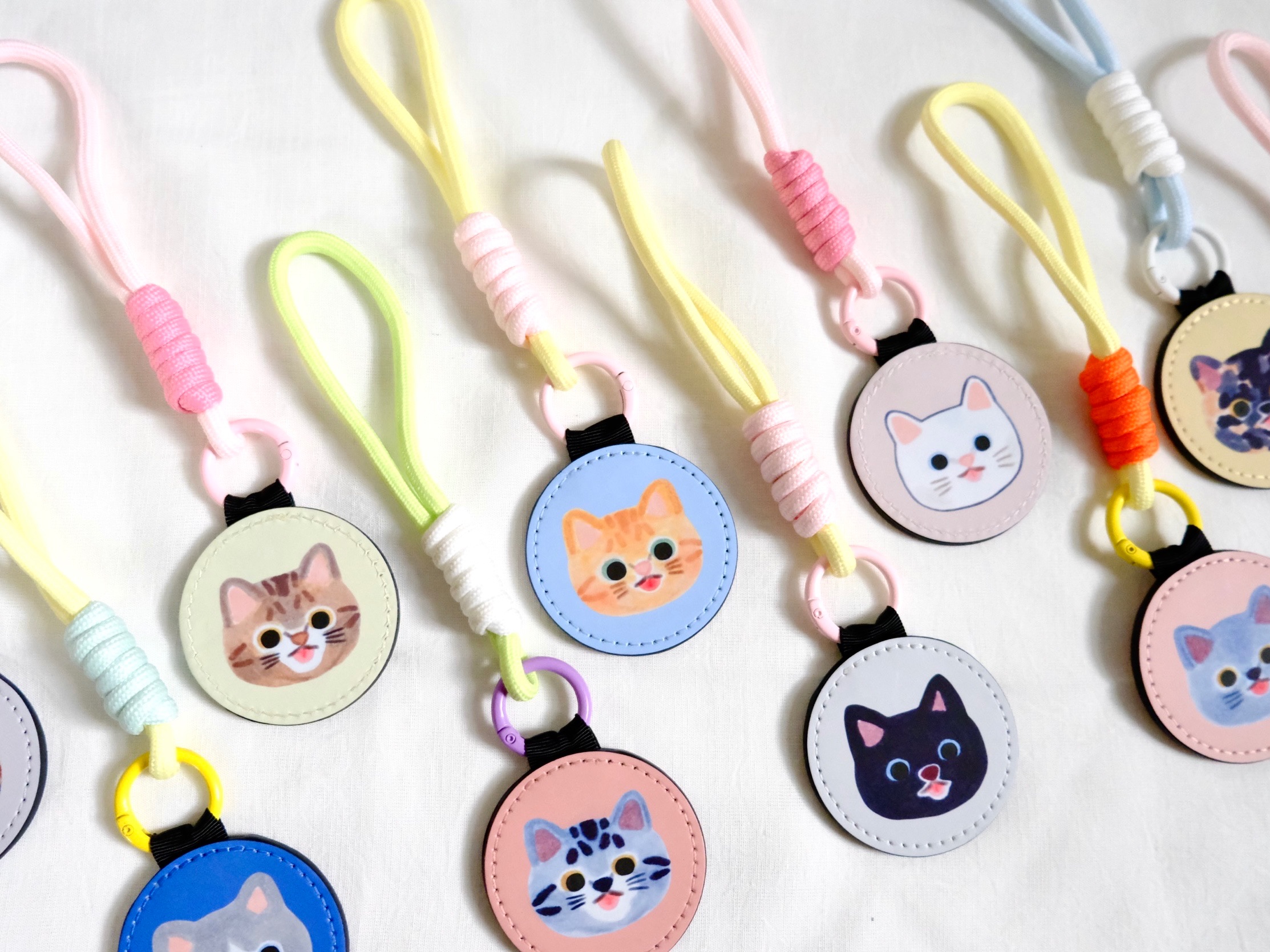 貓丸子 手機掛繩 鑰匙圈