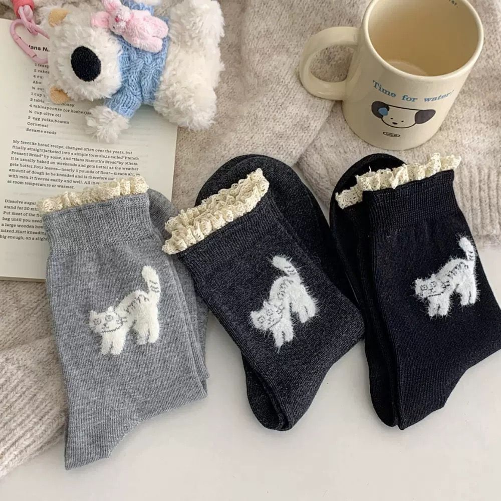 🐈蕾絲貓咪襪（共三色）