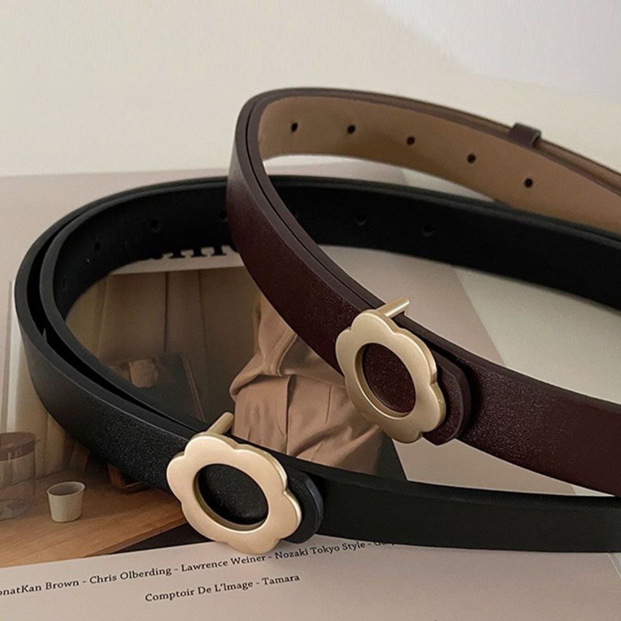 小花百搭皮帶✨