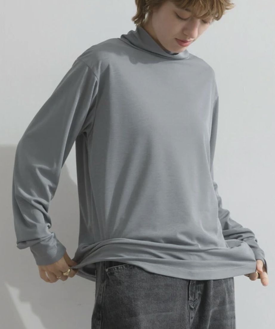 🇯🇵後刺繡慵懶微寬鬆高領上衣（三色）