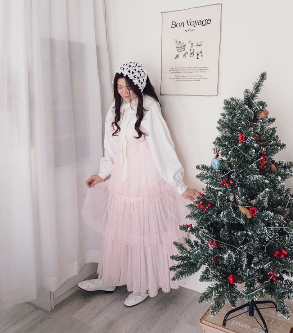 糖霜小蛋糕多層次紗裙（共三色）