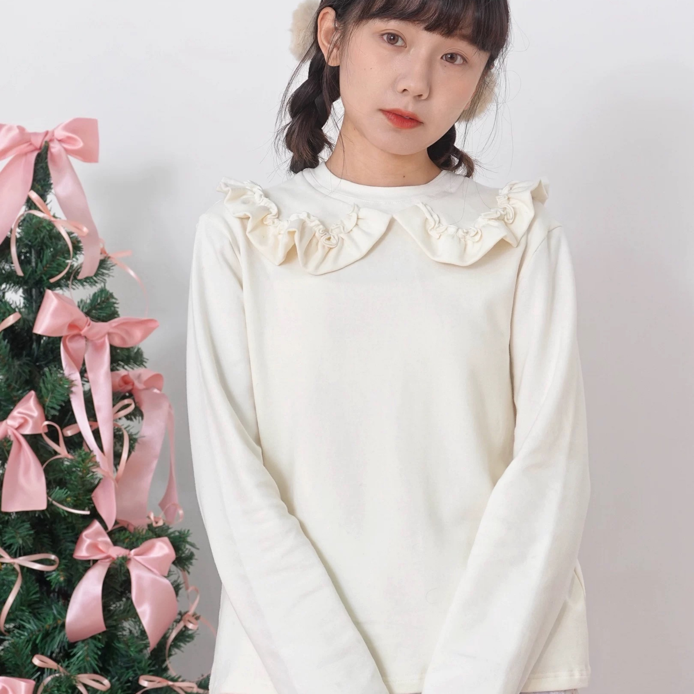 雪國的精靈重工娃娃領上衣