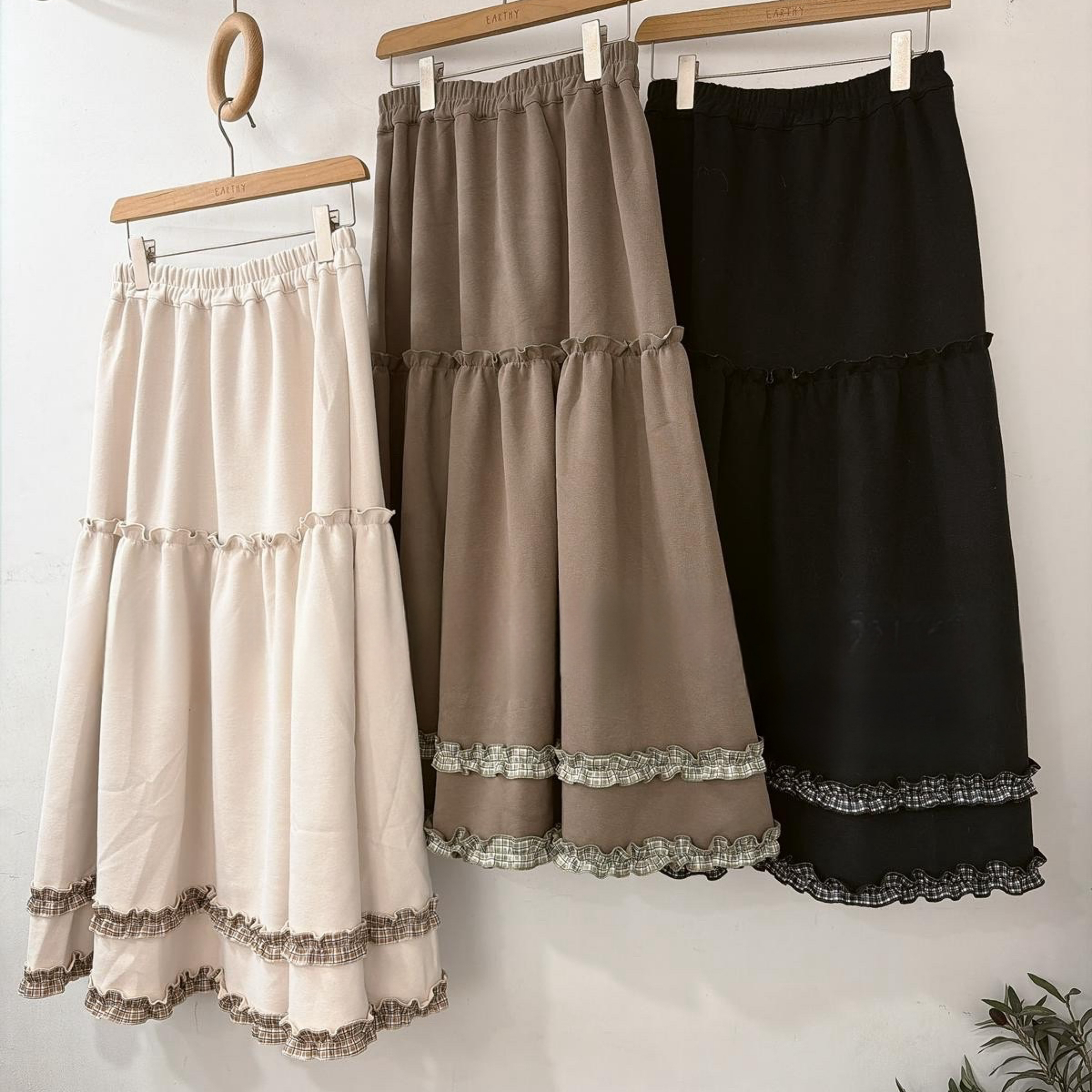 格紋餅乾🍪2way半身裙（共三色）