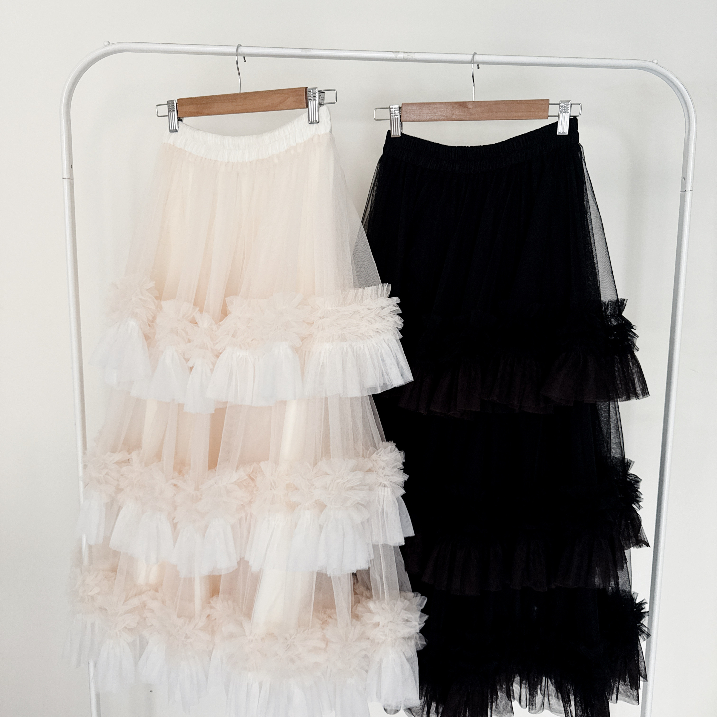 千層蛋糕重工紗裙（共兩色）