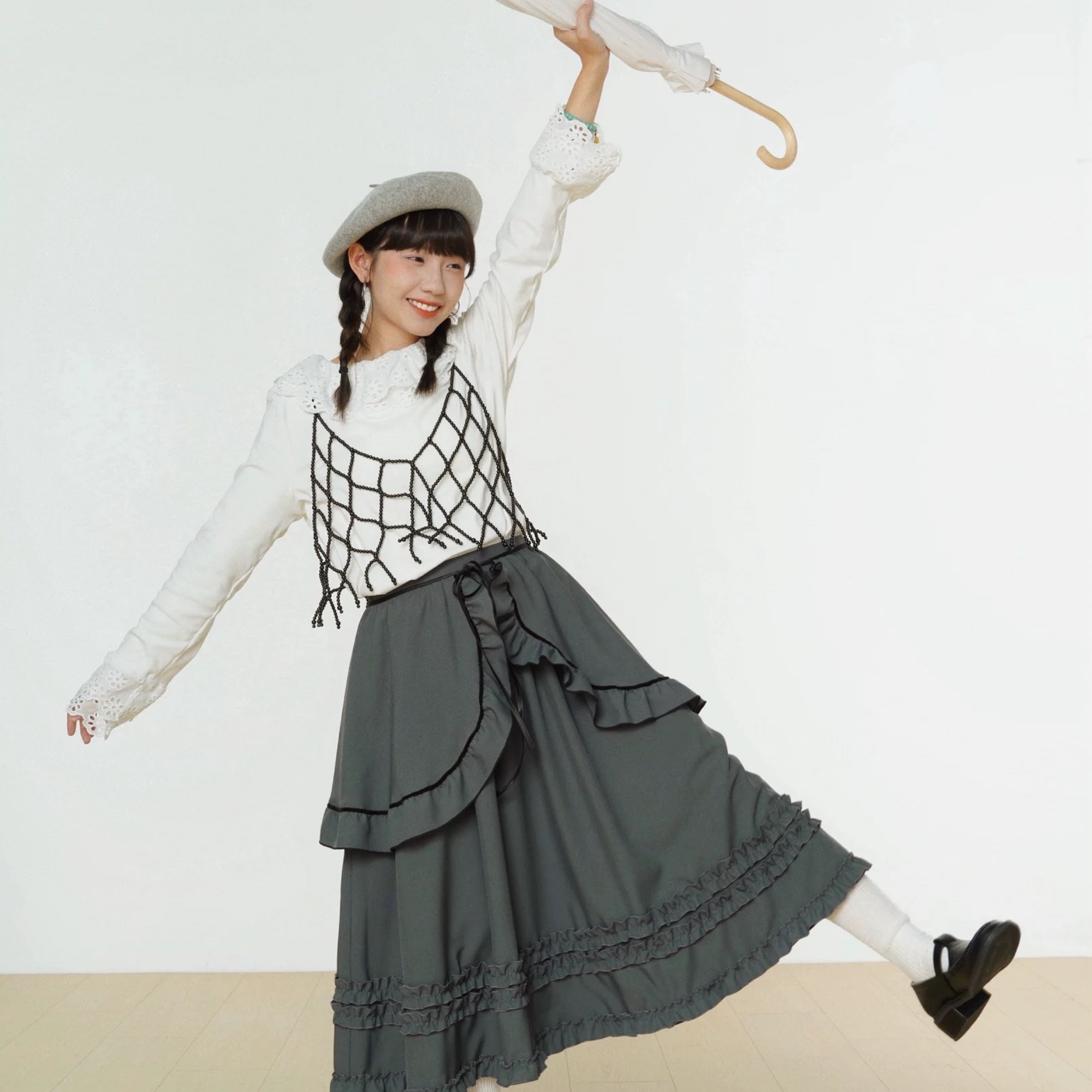 份量感魔女的斗篷set（兩色）