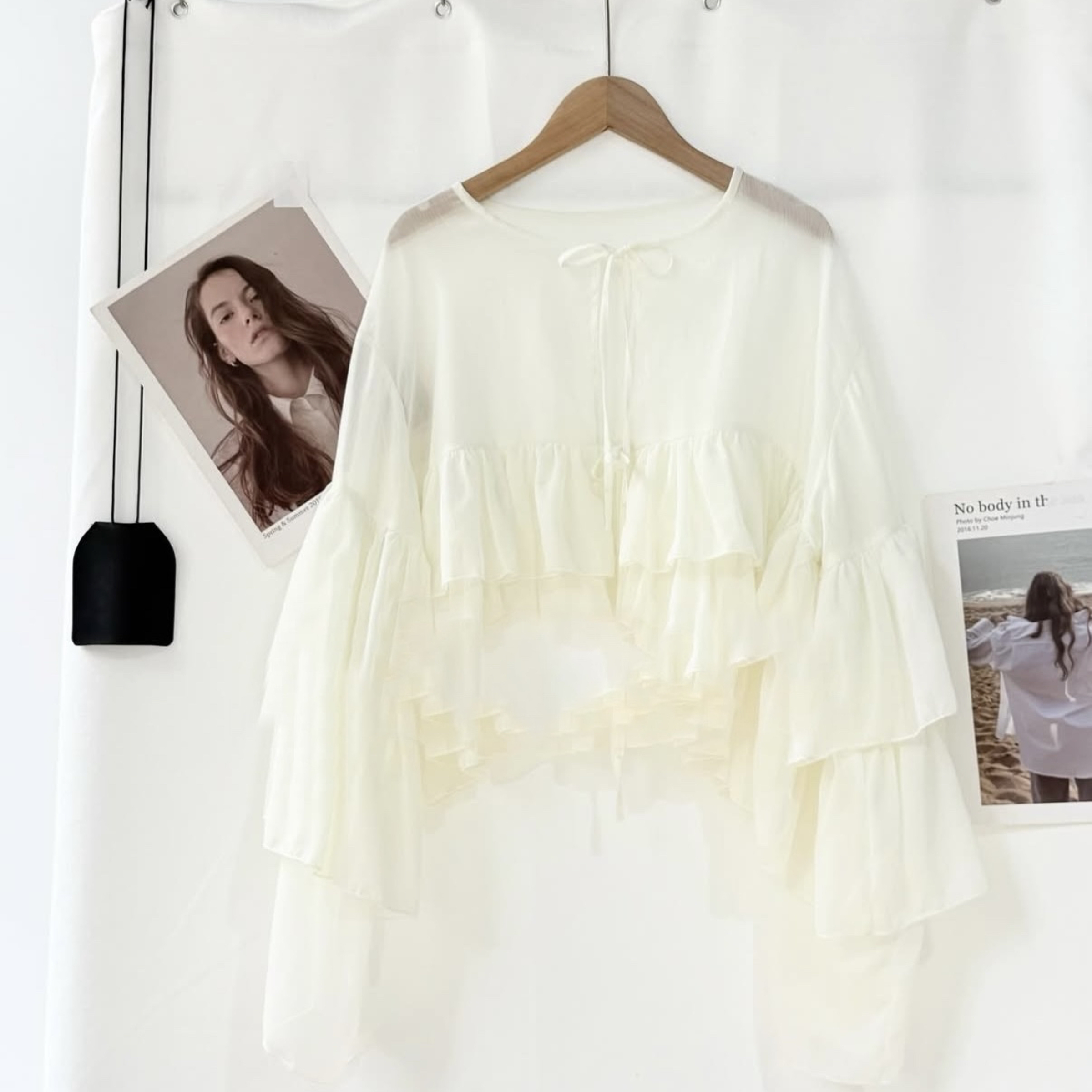 小蛋糕層次綁帶外罩