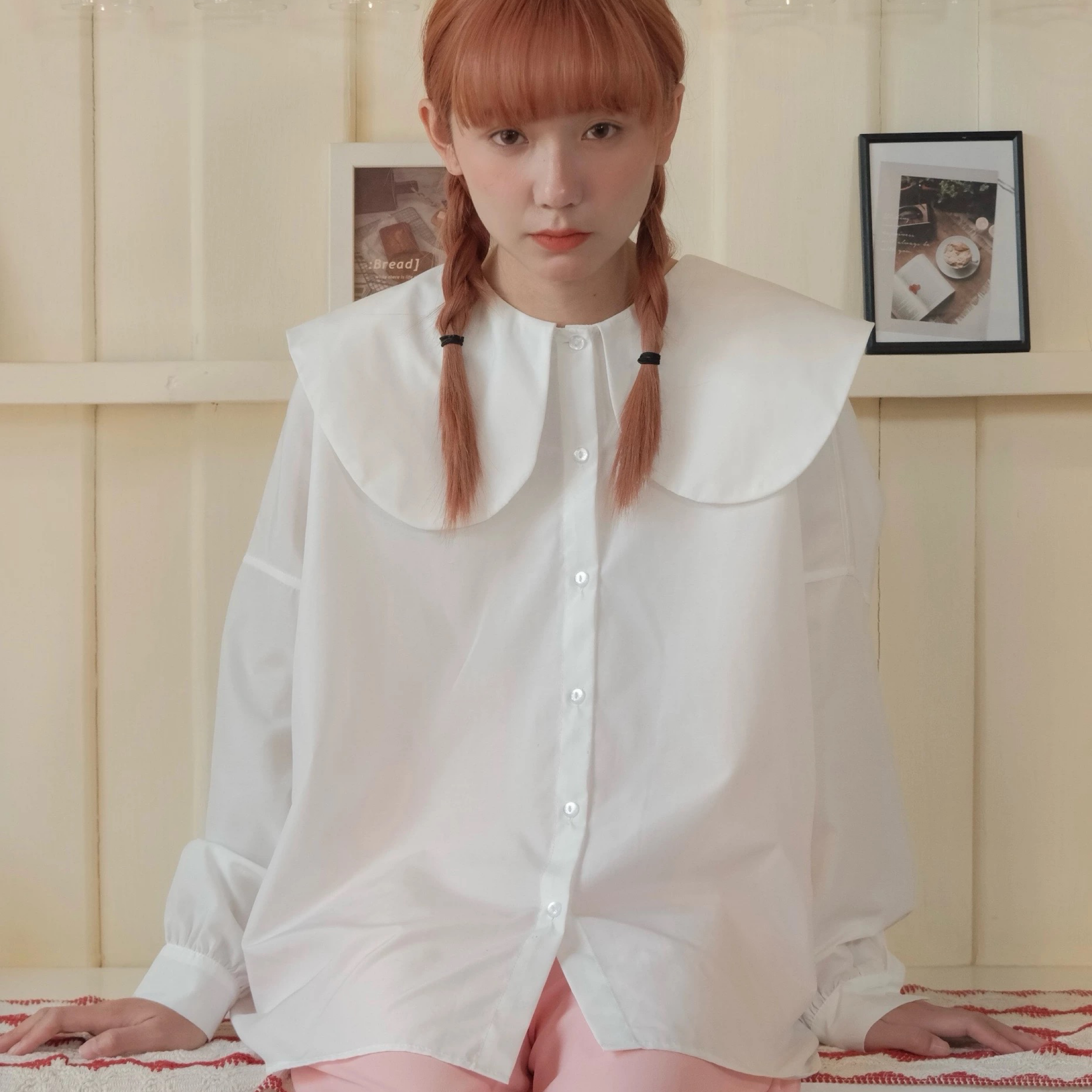 大領片後綁帶襯衫🎀
