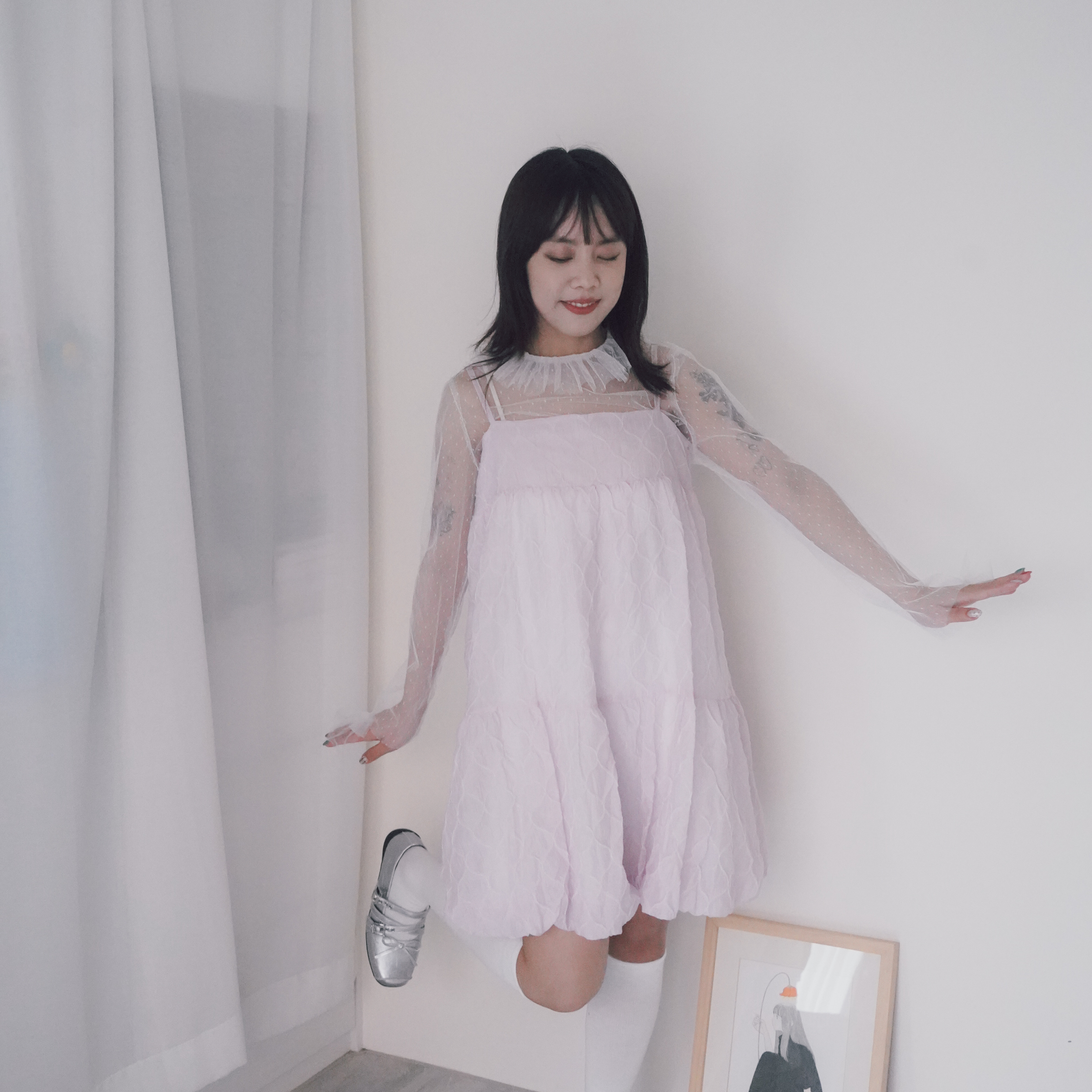 波紋氣球小洋裝（共三色）