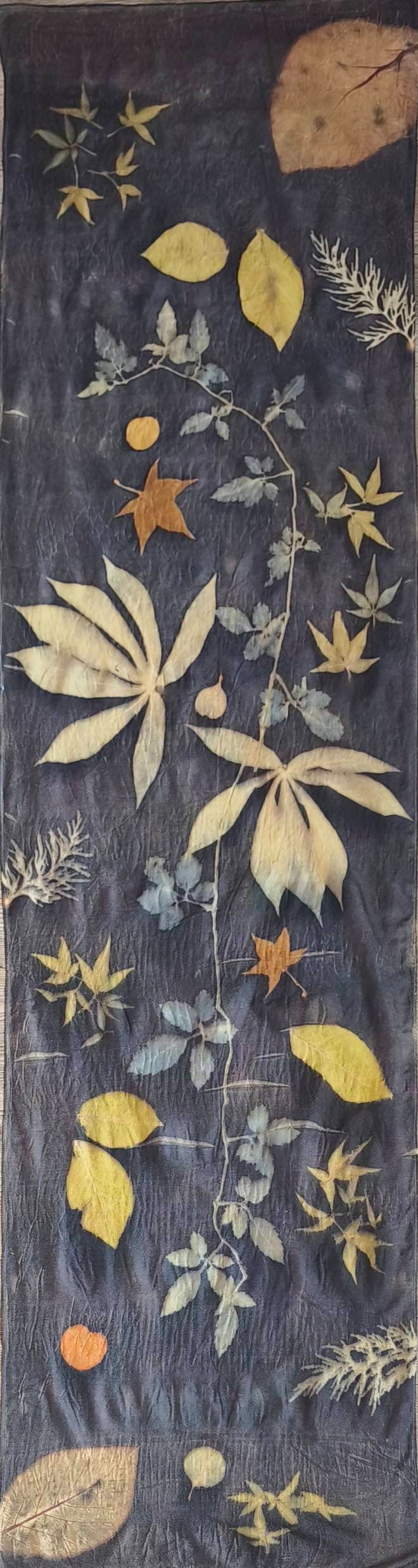 植物移印染圍巾