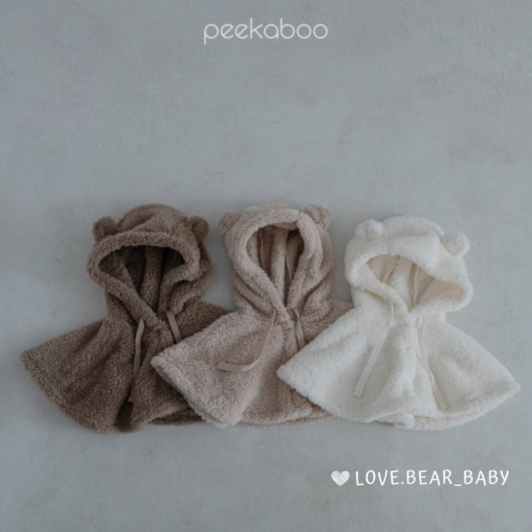 ♡ 2023 𝑾𝒊𝒏𝒕𝒆𝒓 預購 A08｜熊熊帽式斗篷  ᴋʀ ▸𝑃𝑒𝑒𝑘𝑎𝑏𝑜𝑜