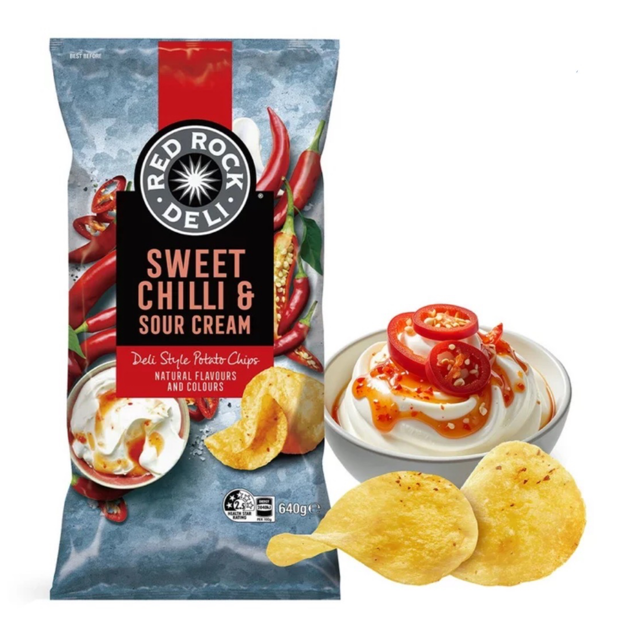 Red Rock Deli 甜辣酸奶口味洋芋片 640公克