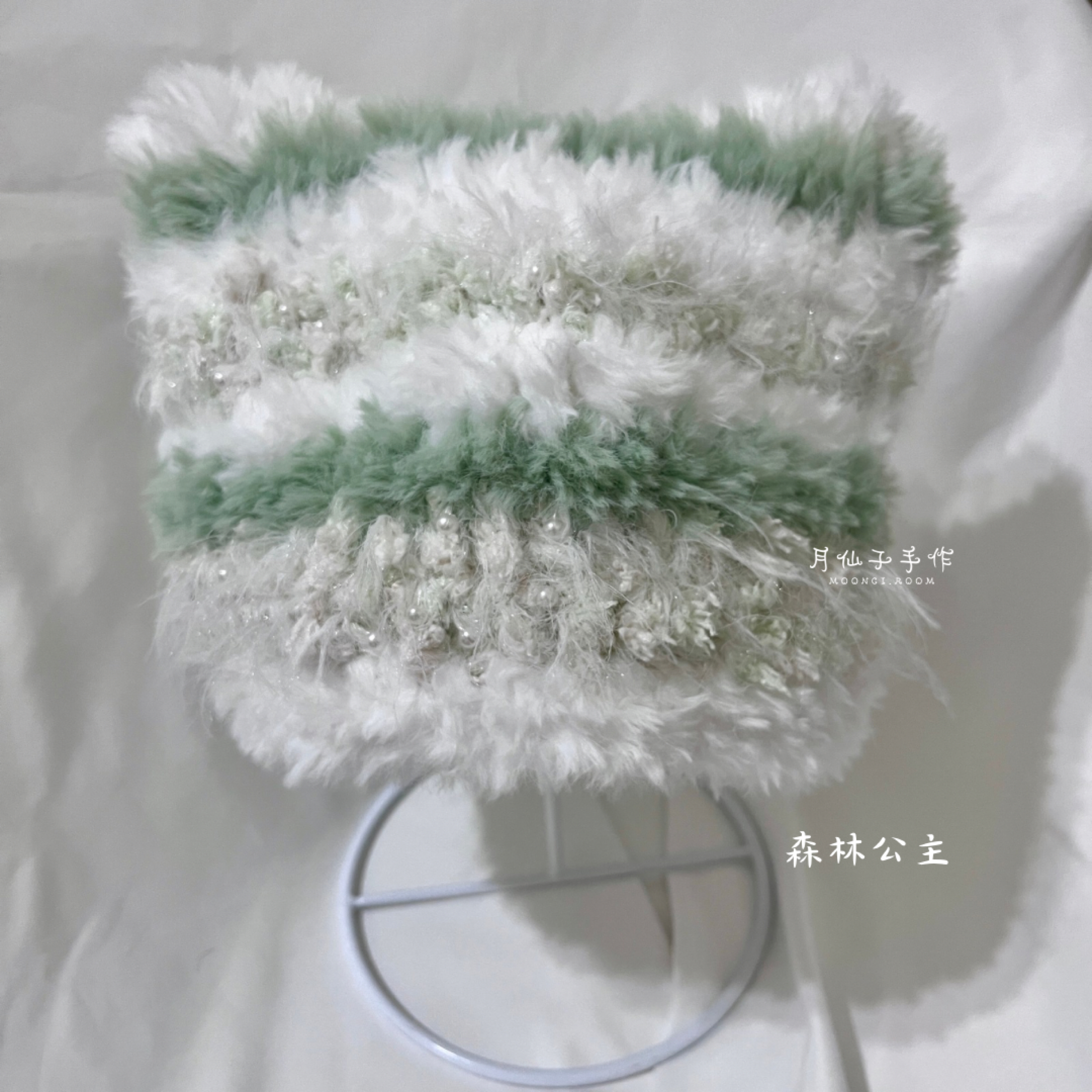 手鉤貓耳帽🐱 限量✨長毛毛線 皮草線鉤織