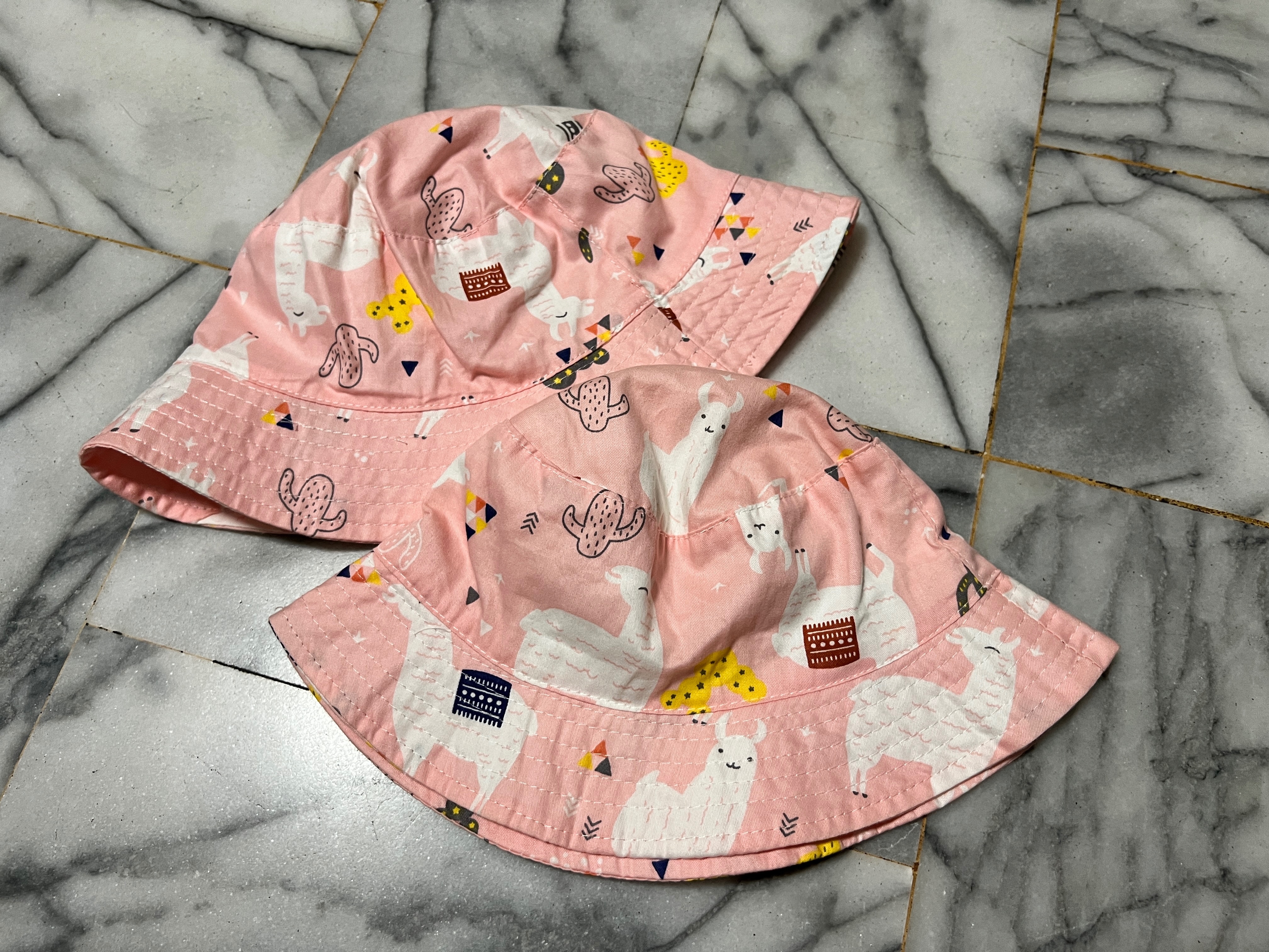 全新 粉色草泥馬寶寶遮陽帽